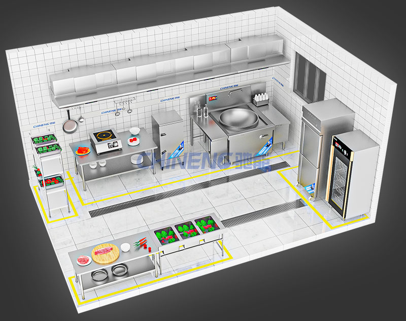 20-50Căn tin đơn vị Cảnh 3D