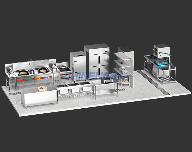 Nhà hàng trung quốc cỡ trungnhà hàng Trung Quốc Cảnh 3D