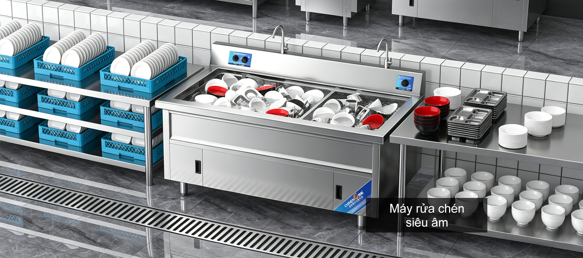 Máy rửa chén hoàn toàn tự động